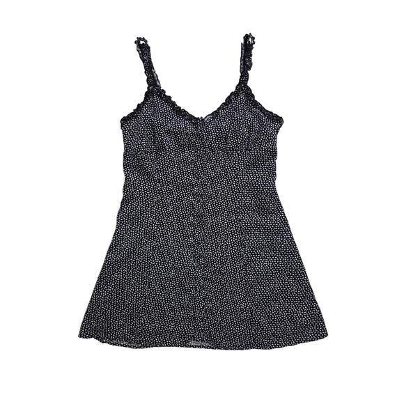 LA HEARTS Black-White Ditsy Floral V-Neck Mini Dress - Picture 1 of 5